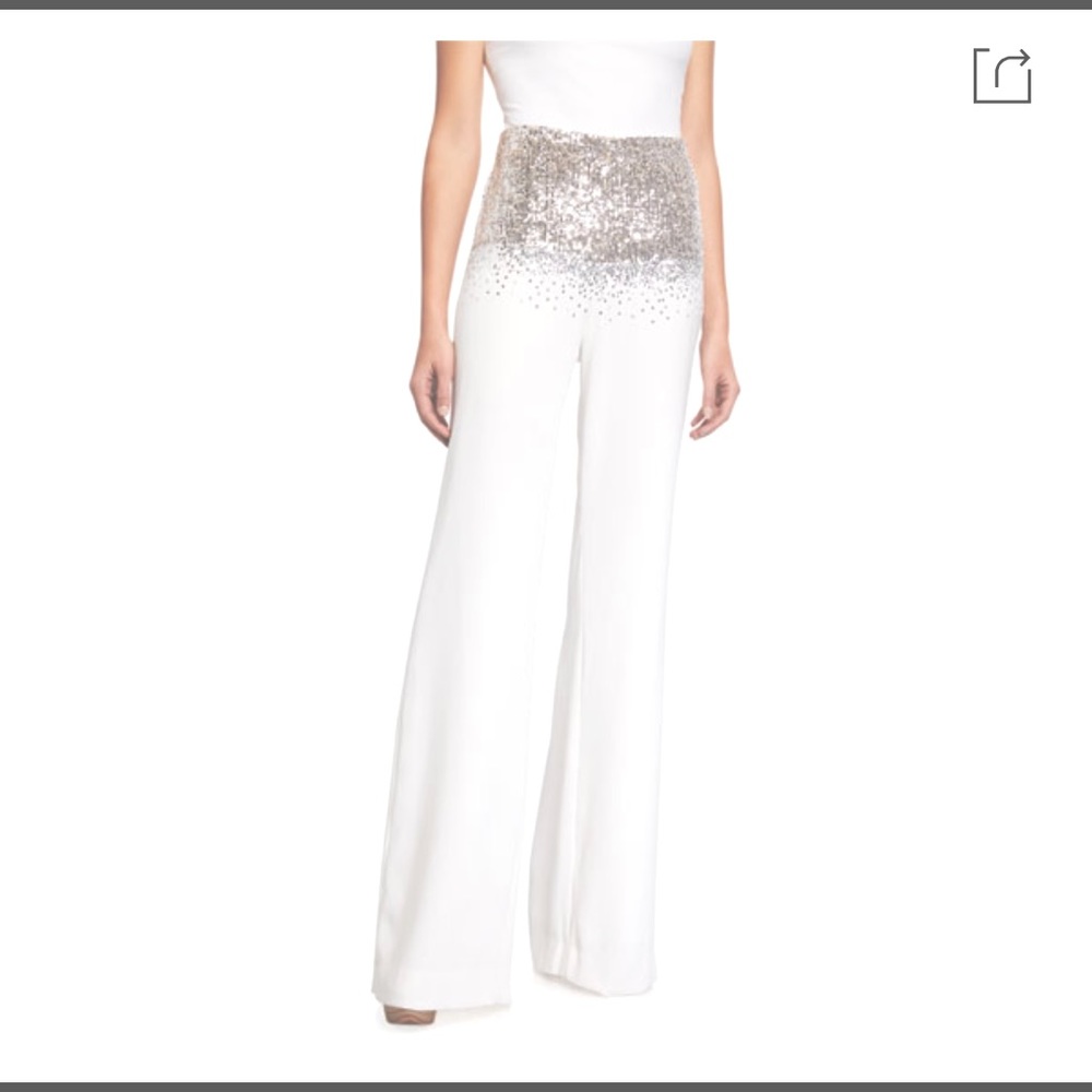 NWT Sachin & Babi Pia silver embellished pants